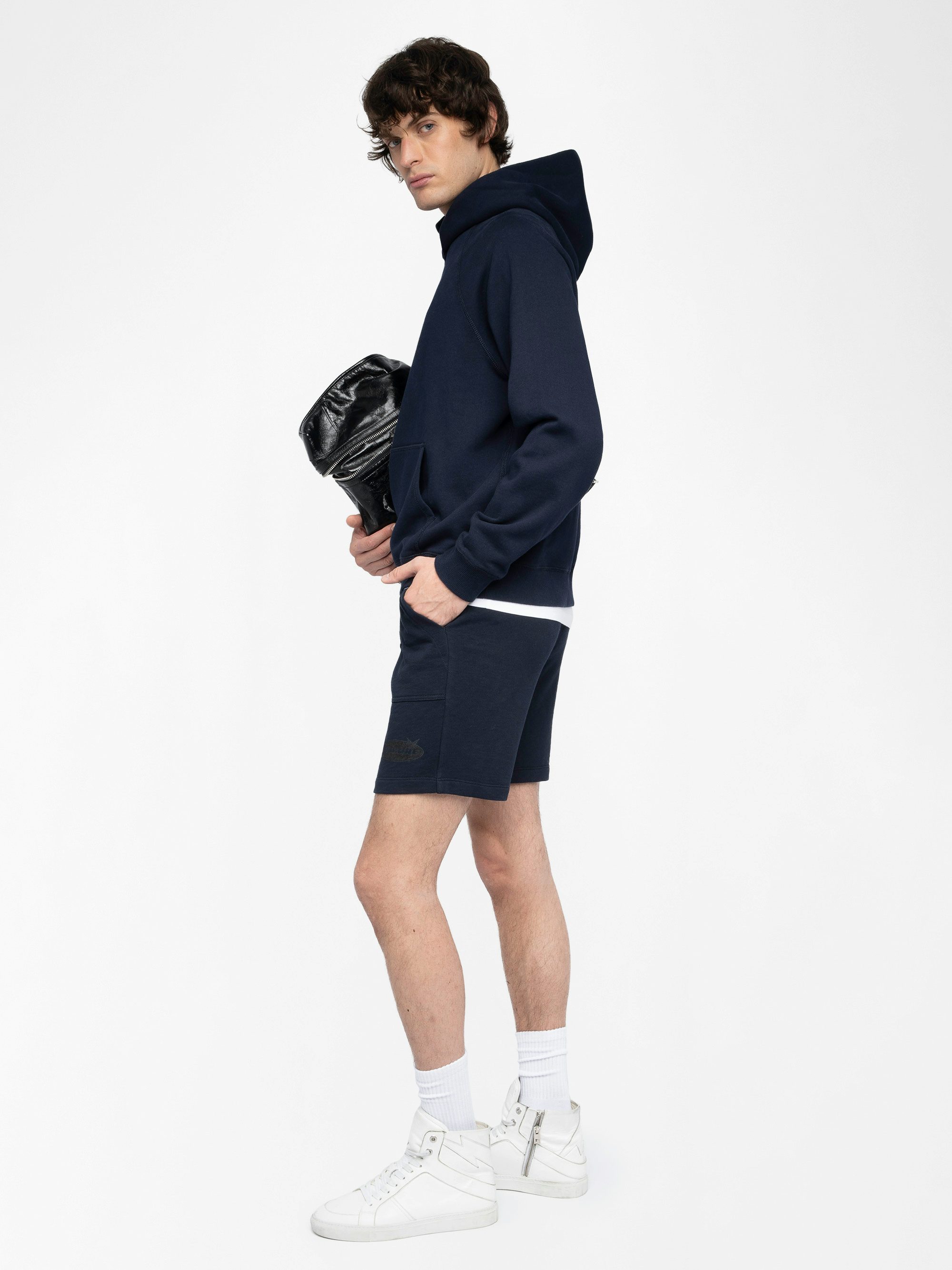 Pablo Shorts - Sweatshirt shorts adorned with a signature badge.